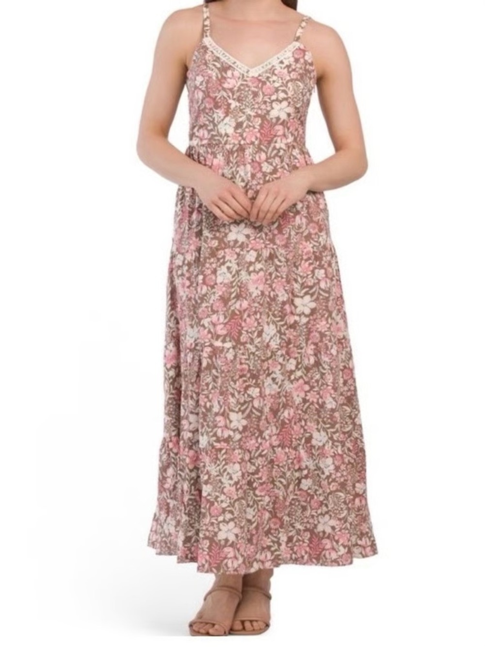 NWT Rachel Zoe Pink Floral Maxi Dress